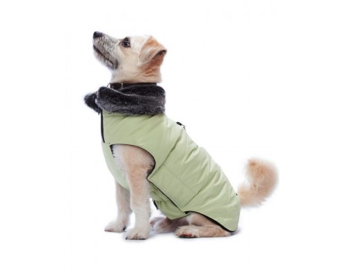 Dog Gone Smart Утепленная зимняя куртка для собак с меховым воротником Hemlock Jacket (цвет лайм)