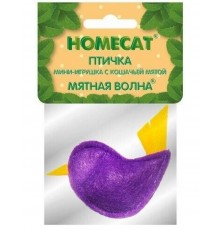 Мини-игрушка с кошачьей мятой Homecat "Мятная волна", птичка