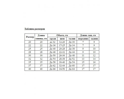 Комбинезон демисезонный на меху для собак (кобель)