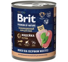 Brit Premium By Nature консервы с индейкой и уткой