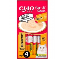 Лакомство для кошек Inaba Ciao Churu Куриное филе, пюре