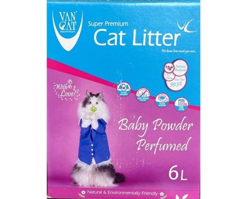 Комкующийся наполнитель без пыли с ароматом детской присыпки