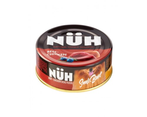 Беззерновой влажный корм для взрослых собак мелких пород, Говядина и цыплёнок