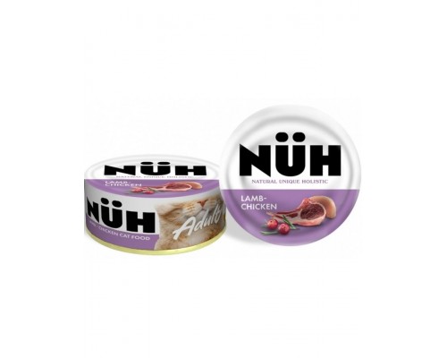 Беззерновой влажный корм для взрослых кошек, Ягненок и цыплёнок