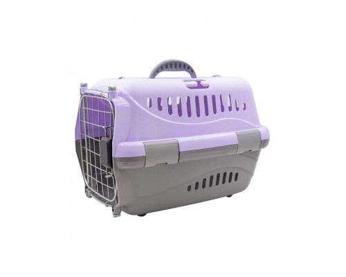 Переноска "Турне" 42*29,5*26см с авиа-замком, с металлической дверцей (коврик+ремень)