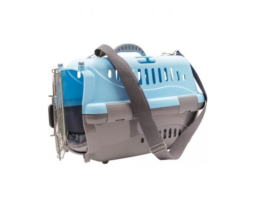 Переноска "Турне" 42*29,5*26см с авиа-замком, с металлической дверцей (коврик+ремень)