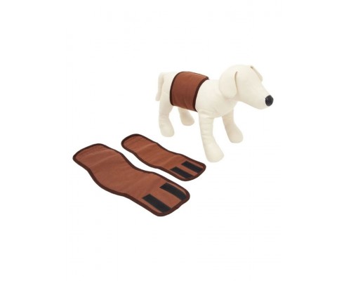 Пояс для кобелей многоразовый впитывающий (коричневый)