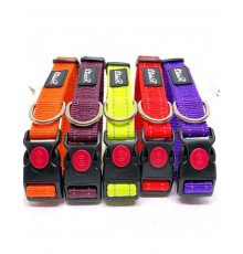 Ошейник LEDER нейлоновый со светоотражающими нитями, ширина 2,5см длина 32-50см