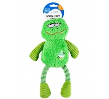 Игрушка для собак плюшевая "Довольная лягушка", зелёная Plush frog silly Green