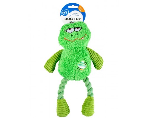 Игрушка для собак плюшевая "Довольная лягушка", зелёная Plush frog silly Green