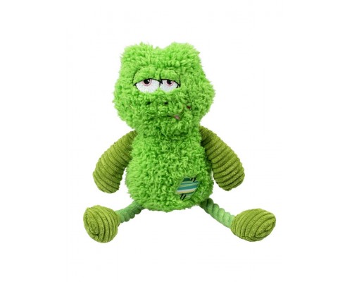 Игрушка для собак плюшевая "Довольная лягушка", зелёная Plush frog silly Green