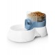 Автопоилка-кормушка для животных 2 в 1 Pet Feeder бело-голубая