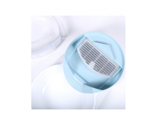 Автопоилка-кормушка для животных 2 в 1 Pet Feeder бело-голубая