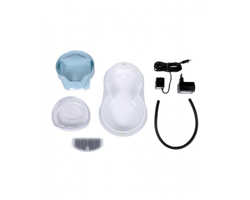 Автопоилка-кормушка для животных 2 в 1 Pet Feeder бело-голубая