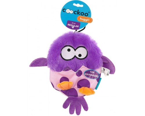 Игрушка для собак мягкая с пищалками "Huggl", фиолетовая