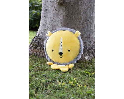 Игрушка для собак мягкая с большой пищалкой "Львёнок Лео", жёлтый