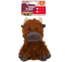 Игрушка для собак мягкая с канатом Rosewood "Бычок с рожками", коричневый