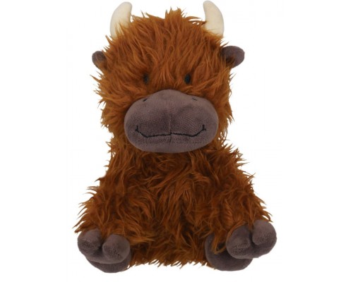 Игрушка для собак мягкая с канатом Rosewood "Бычок с рожками", коричневый