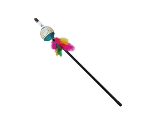 Удочка-дразнилка "Шарик с перьями"