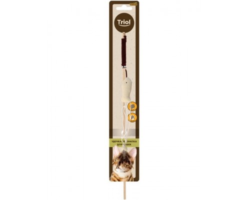 Удочка-дразнилка NATURAL из натуральных материалов "Медуза"