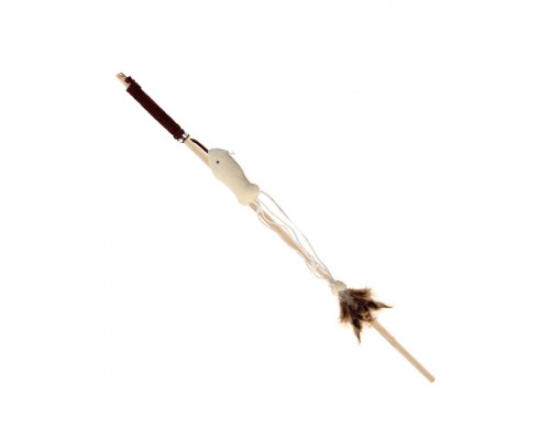Удочка-дразнилка NATURAL из натуральных материалов "Медуза"