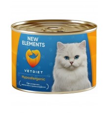 New Elements VETDIET Hypoallergenic Паштет из морской рыбы и мяса консервы для кошек