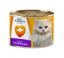 New Elements Professional FISH Уха из морской рыбы консервы для кошек