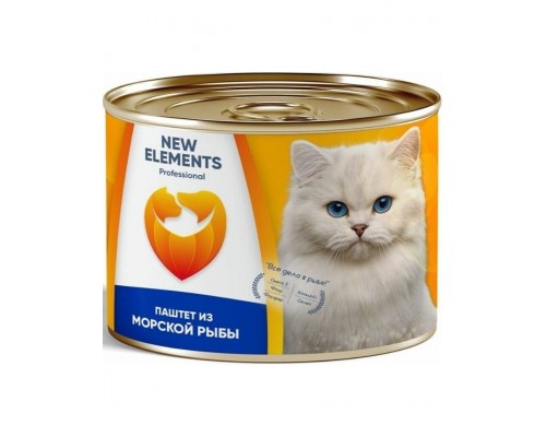 New Elements Professional FISH Паштет из морской рыбы консервы для кошек