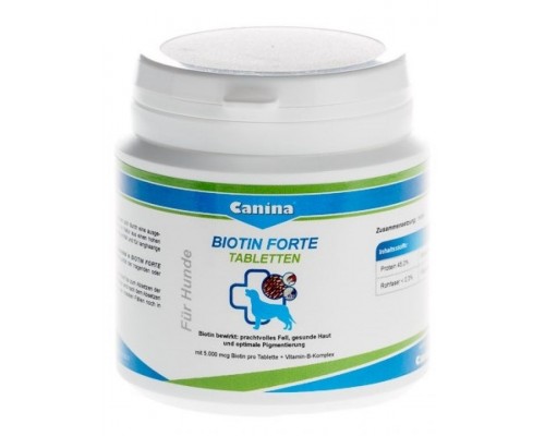 Canina Biotin Forte (Биотин Форте) при тусклой шерсти, зуде, выпадении волос, перхоти, проблемах с пигментацией