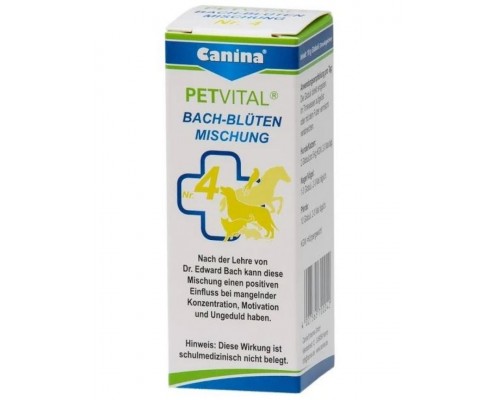 Canina Petvital Bachblüten Nr.4 Цветы Баха №4 "Обучаемость" для повышения обучаемости/восприимчивости животного