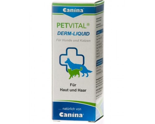 Canina Petvital Derm-Liquid (Дерм Ликвид) незаменимое средство при аллергиях и различных воспалениях кожного покрова