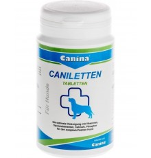 Canina Caniletten для роста костей, зубов и мышц, поддерживает обмен веществ, аппетит, пищеварение и пигментацию