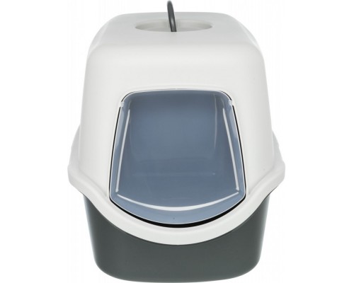 Туалет для кошек Vico с крышкой тёмно-серый/светло-серый