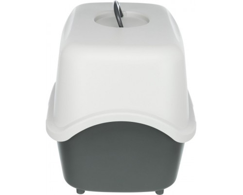 Туалет для кошек Vico с крышкой тёмно-серый/светло-серый