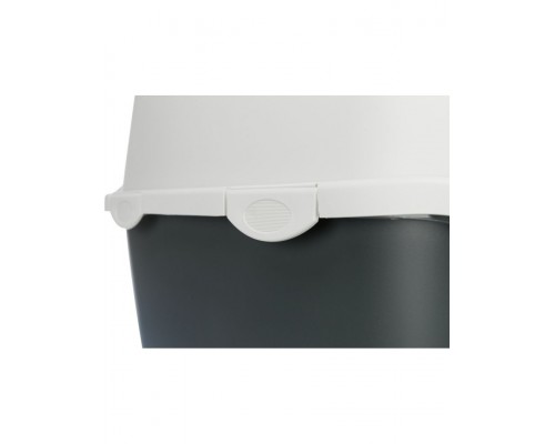 Туалет для кошек Vico с крышкой тёмно-серый/светло-серый