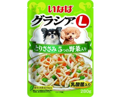 Влажный корм для собак Inaba Gracia L куриное филе с овощами