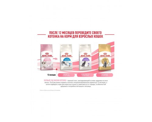Kitten корм сухой полнорационный сбалансированный для котят в период второй фазы роста (в возрасте до 12 месяцев)