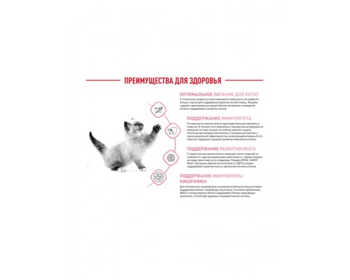 Kitten корм сухой полнорационный сбалансированный для котят в период второй фазы роста (в возрасте до 12 месяцев)