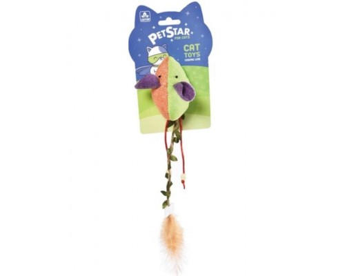 Мышка с мятой и перьями, текстиль