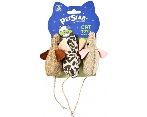 Набор мышек с мятой 3 штуки (текстиль)