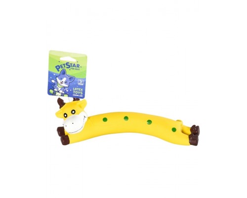 Игрушка для собак Коровка с пищалкой, латекс