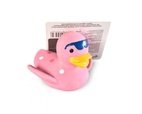 Игрушка для собак Уточка с пищалкой розовая, латекс