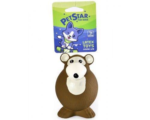 Игрушка для собак Мышь с пищалкой, латекс