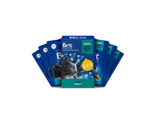 Промо-Набор 5+1 утка в соусе паучи для взрослых кошек