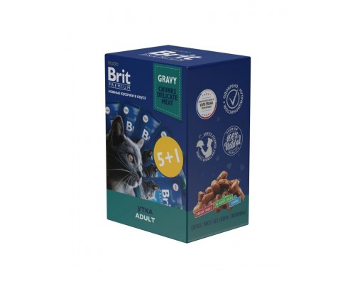 Промо-Набор 5+1 утка в соусе паучи для взрослых кошек