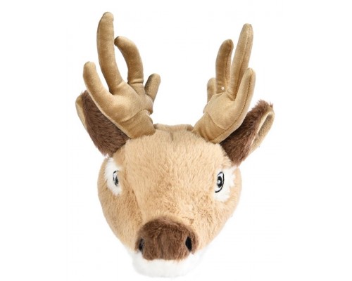 Игрушка для собак Голова оленя с пищалкой, плюшевая