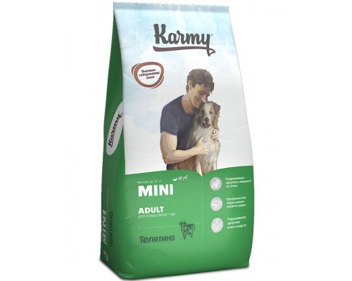 Mini Adult корм для взрослых собак мелких пород с телятиной