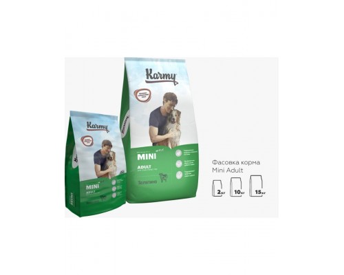 Mini Adult корм для взрослых собак мелких пород с телятиной