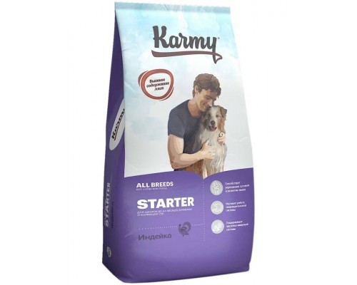 Starter для щенков до 4 месяцев, беременных и кормящих сук с индейкой