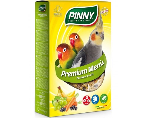 Premium Menu Parakeets Мягкий витаминный корм для средних попугаев с фруктами